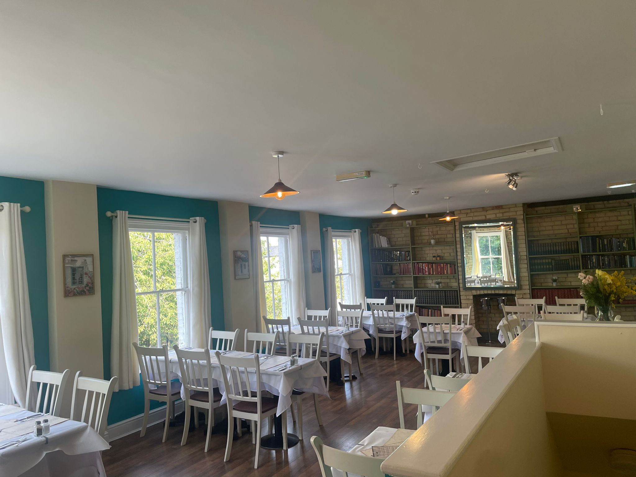 Restaurant · tables by the windows at Soleá