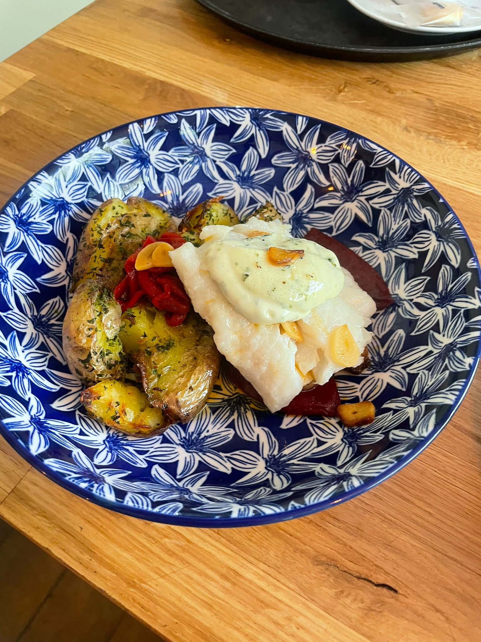 Restaurant dish with vegetables at Soleá